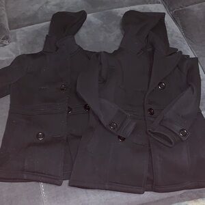 Unik Black Kids Blazers with Hoods
